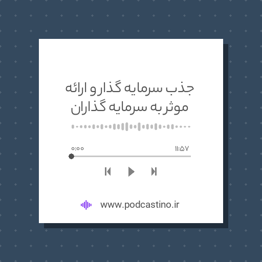 جذب سرمایه گذار و ارائه موثر به سرمایه گذاران